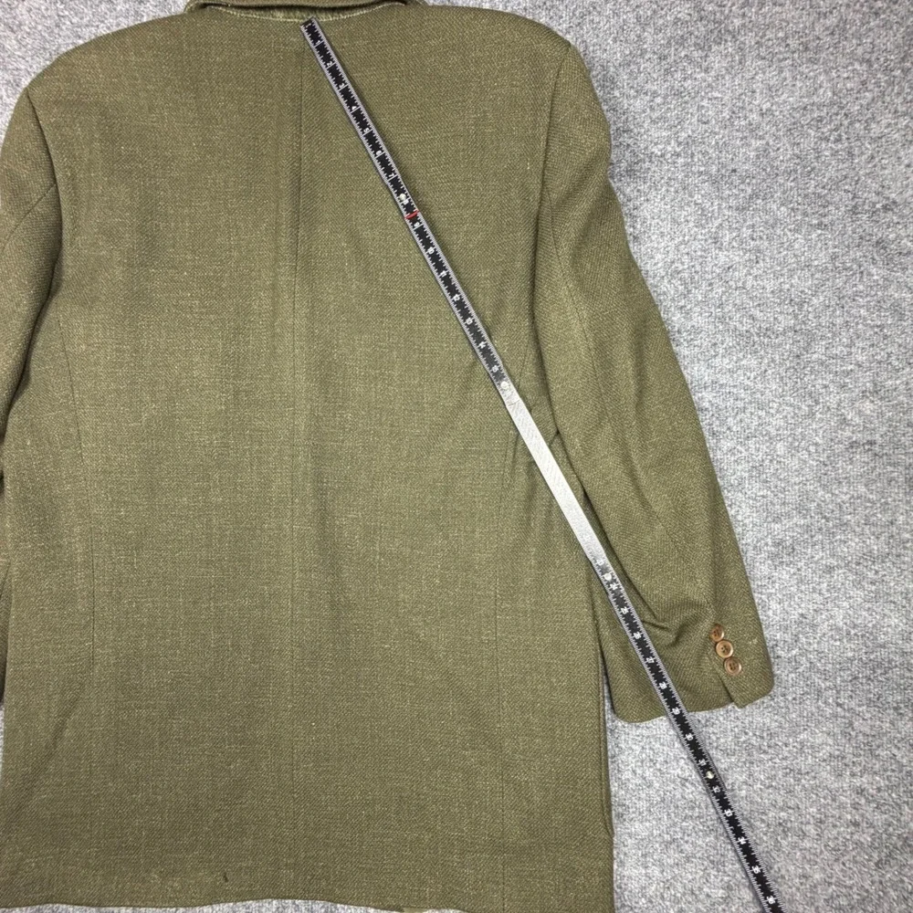 Hugo Boss Menas 42L Olive Green Virgin Wool Sport Coat Blazer 2 Button